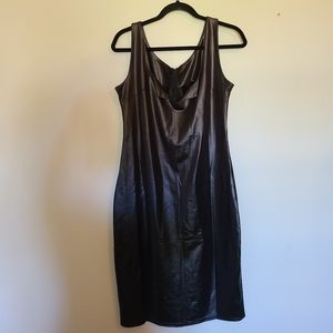 Vegan Leather XL Midi Dress